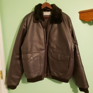 Men's Pleather Pilot Jacket